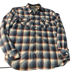 Vintage Levis Men L Plaid Flannel Red Label Classic Red Embroidery on Back